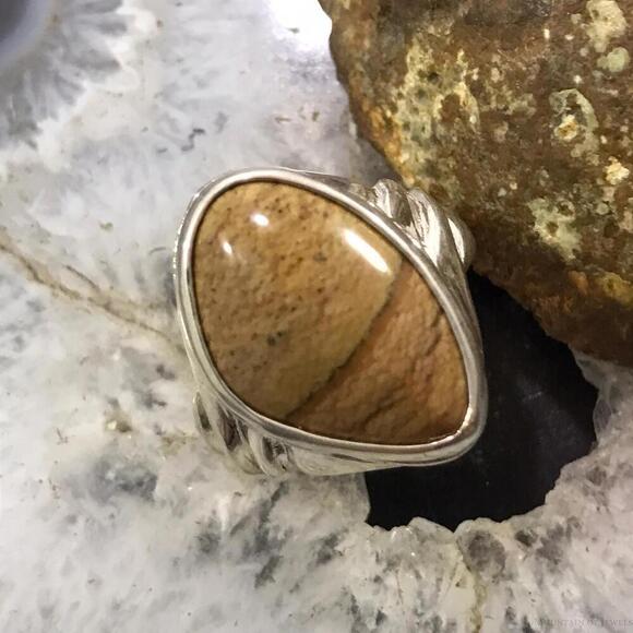 Jewelry - Carolyn Pollack Sterling Silver Natural Picture Jasper Ring Size 10 For Women